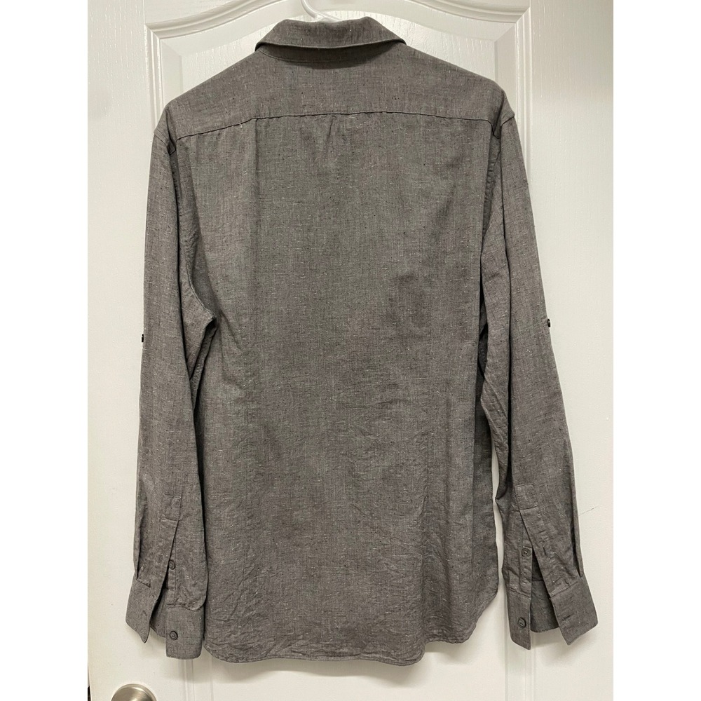 John Varvatos Textured Casual Collared Button Down Date Night Shirt - Sz Large - Picture 6 of 9